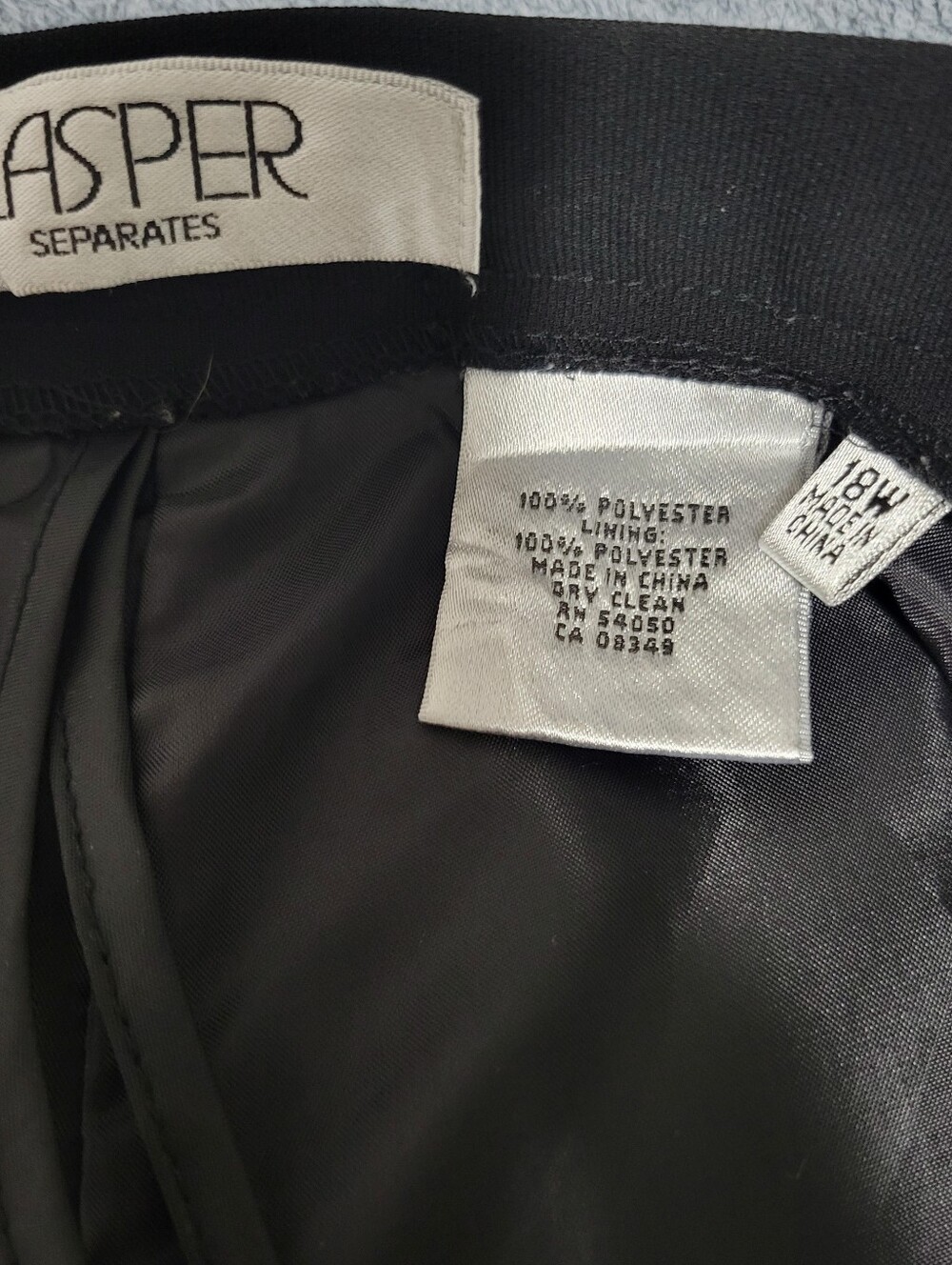 Women's Kasper Black Straight Leg Pants, Size 18W - Picture 3 of 3